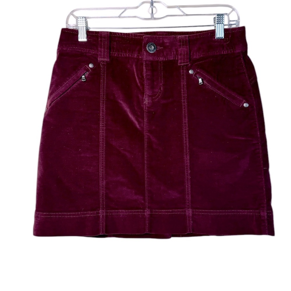 Athleta Roseville Cherry Velvet Skirt Women's Size 2